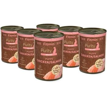 Fitmin Purity Konzerva kuracie s lososom pre šteniatka 6× 400 g (18595237018823)