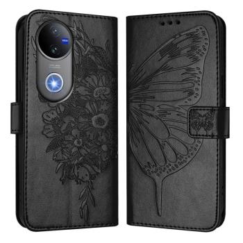 ART BUTTERFLY Peňaženkový obal pre Vivo V50 5G čierny