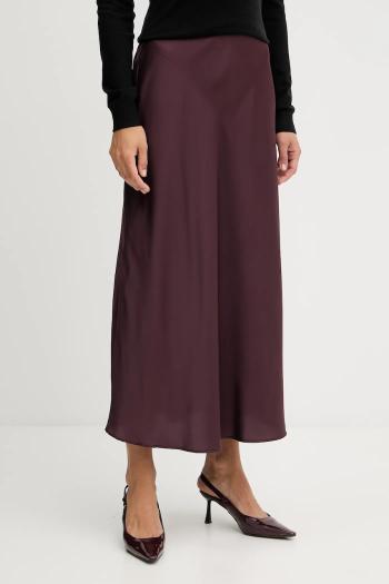 Sukňa Guess SIBILLA bordová farba, maxi, áčkový strih, W5YD55 WF1T2