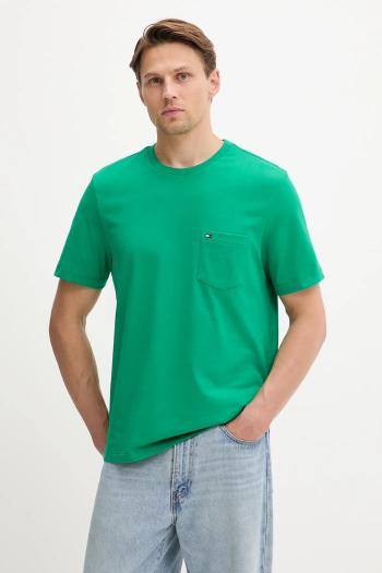 Bavlnené tričko Tommy Hilfiger pánske, béžová farba, jednofarebné, MW0MW37283
