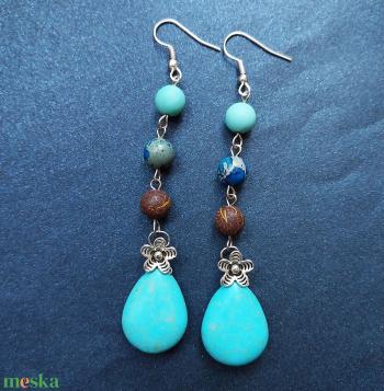 Trópusi eső - ásványgyöngyös fülbevaló