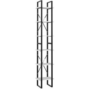 Shumee, so 6 policami biela, 40 × 30 × 210 cm, drevotrieska, 806497