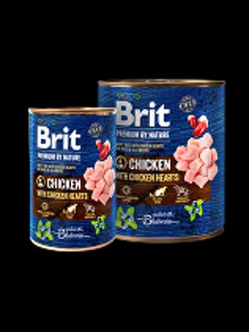 Brit Premium Dog by Nature  konz Chicken & Hearts 400g + Množstevná zľava