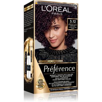 L’Oréal Paris Préférence permanentná farba na vlasy odtieň 3.12 Toronto 1 ks