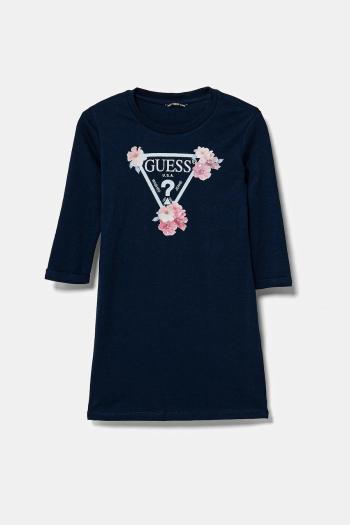 Dievčenské bavlnené šaty Guess mini, rovný strih, J3YK13 KA6W4