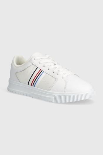 Tenisky Tommy Hilfiger SUPERCUP MIX SUMMER biela farba, FM0FM05052