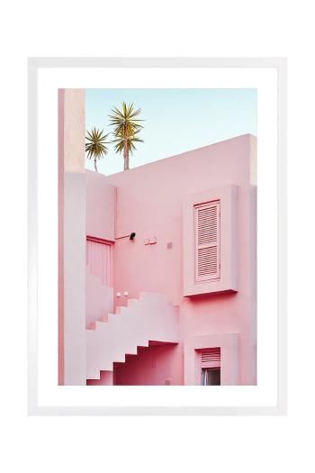 Nástenná dekorácia v ráme home & lifestyle PINK BUILDING 50 x 70 cm viac farieb