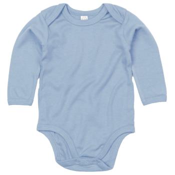 Babybugz Dojčenské body s dlhým rukávom - Svetlomodrá | 12-18 mesiacov