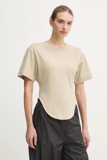Tričko adidas by Stella McCartney dámske, béžová farba, JJ2552
