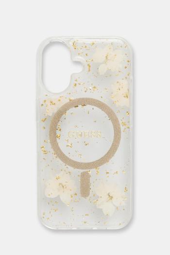 Puzdro na mobil Guess iPhone 16 priehľadná farba, GUHMP16SRBFGFGME