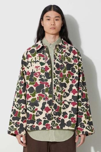 Bavlnená košeľa Billionaire Boys Club Duck Camo pánska, zelená farba, regular, s klasickým golierom, B23423