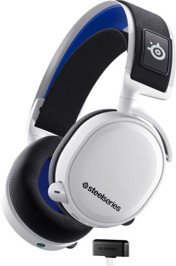 Gamer fejhallgató SteelSeries Arctis 7P+ White