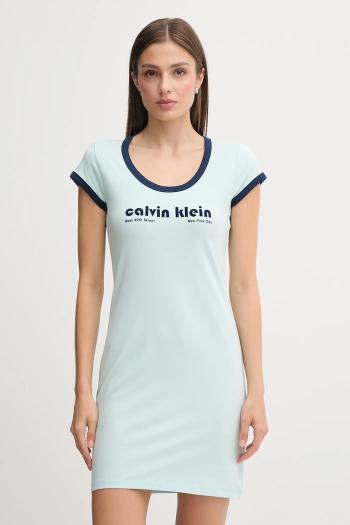 Šaty Calvin Klein Jeans tyrkysová farba, mini, priliehavé, LV047C259G