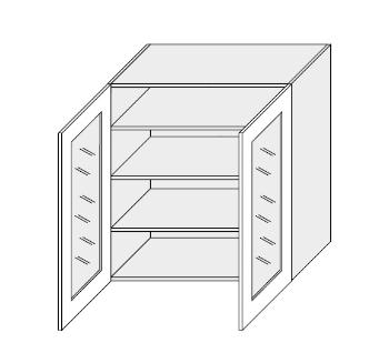 ArtExt Vrchná kuchynská skrinka Napoli W4S/90 POVRCHOVÁ ÚPRAVA DVIEROK: LESK, FAREBNÉ PREVEDENIE KORPUSU: LAVA