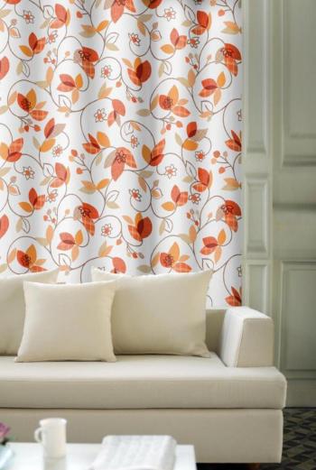 Záves dekoračný, OXY Listy oranžové 150 cm 150 cm