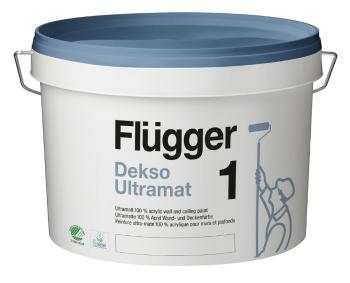 FLÜGGER DEKSO 1 ULTRAMATT - Hlboko matná antireflexná farba biela, 2,8 L