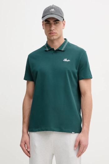 Bavlnené polo tričko BALR. pánske, zelená farba, s nášivkou, B1122.1042
