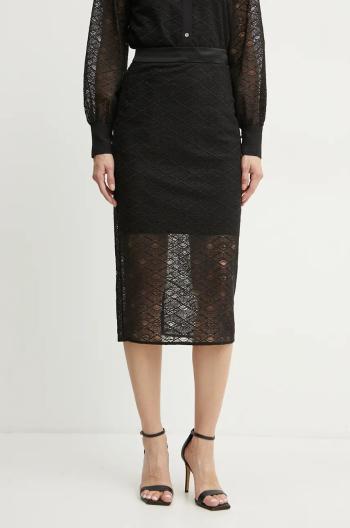 Sukňa Karl Lagerfeld čierna farba, midi, puzdrová, 246W1202