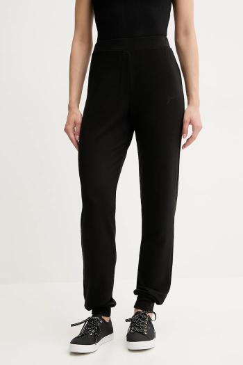 Tepláky Guess LUCIA dámske, čierna farba, jednofarebné, O5GB05 KCQP2