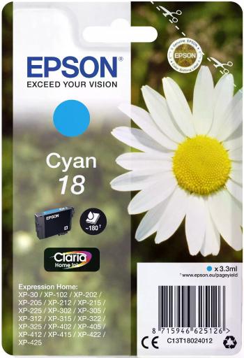 Epson 18 C13T18024012 azúrová (cyan) originálna cartridge