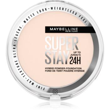 MAYBELLINE NEW YORK SuperStay 24H Hybrid Powder-Foundation kompaktný púdrový make-up pre matný vzhľad odtieň 03 9 g