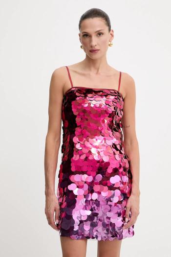 Šaty Marciano Guess ZAYA ružová farba, mini, rovný strih, 5GGK35 6332A