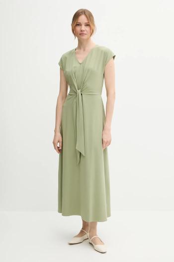 Šaty United Colors of Benetton zelená farba, maxi, áčkový strih, 3FJHDV01T