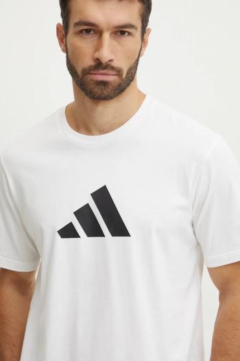 Bavlnené tričko adidas Future Icons pánske, béžová farba, s potlačou, JD4913