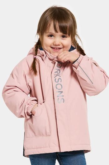 Detská bunda Didriksons TALVI KIDS JKT ružová farba, 505474
