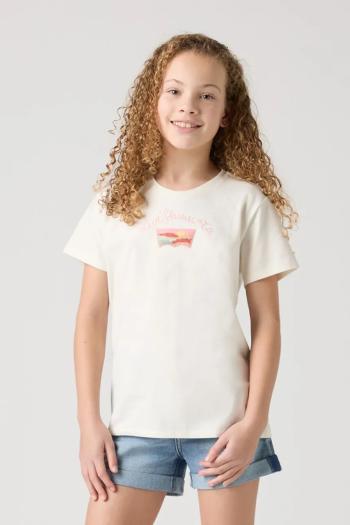 Detské tričko Levi's SS DESERT BATWING TEE béžová farba, 4EM161