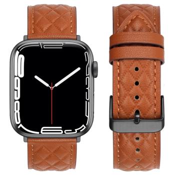 LATTICE BAND Kožený remienok pre Apple Watch SE / SE 2022 / SE 2023 (40mm) hnedý