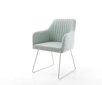Jedálenská stolička Greg-Flex mint base tenká nerezová oceľ