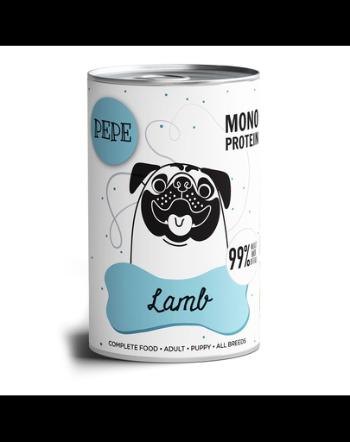 PAKA ZWIERZAKA PEPE Lamb 99% (miel) 400 g hrană monoproteică