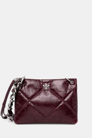 Kožená kabelka Tory Burch Kira Diamond Quilt fialová farba, 174842.500