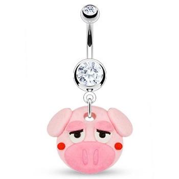Piercing do pupku - fimo prasiatko