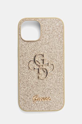 Puzdro na mobil Guess iPhone 15 / 14 / 13 6.1" zlatá farba, GUHCP15SHG4SGD