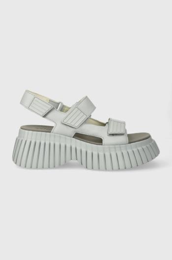 Kožené sandále Camper BCN dámske, šedá farba, na platforme, K201511.004
