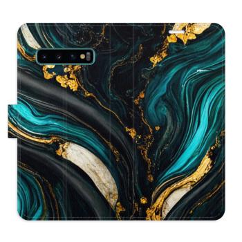 Flipové pouzdro iSaprio - Dark Paint - Samsung Galaxy S10