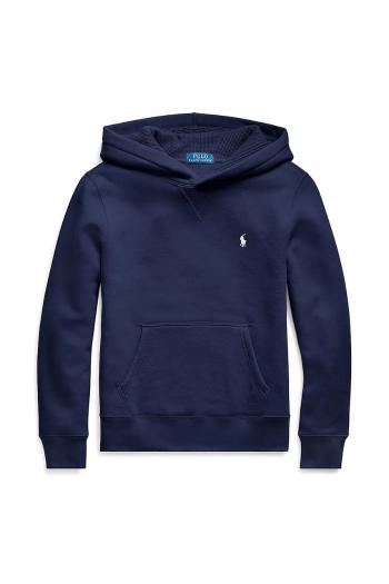 Detská mikina Polo Ralph Lauren tmavomodrá farba, s kapucňou, jednofarebná, 323749954036