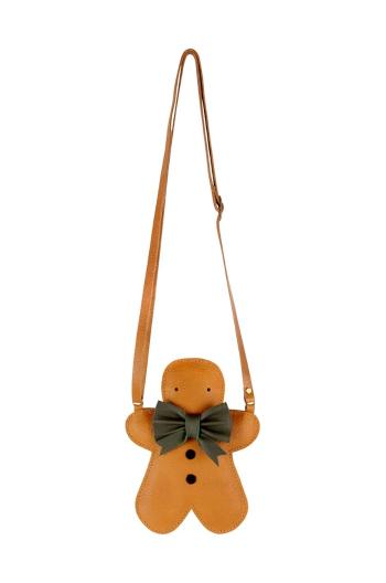 Detská kožená kabelka Donsje Britta Exclusive Purse Gingerbread oranžová farba, 5002015