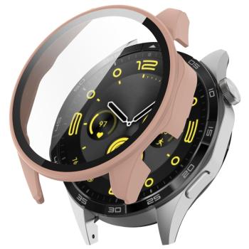 PC FULL COVER Plastový kryt so sklom pre Huawei Watch GT 4 46mm ružový