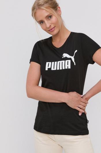 Bavlnené tričko Puma 586774 čierna farba