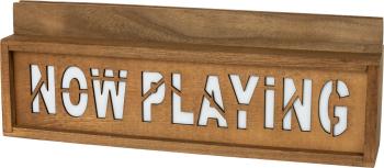 Muziker Now Playing Vinyl Record Album Asztali állvány LP rekordokhoz Natural