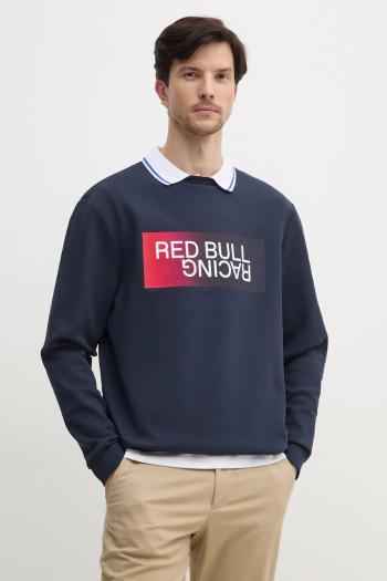 Mikina Red Bull Racing x Pepe Jeans OMBRE LOGO CREW pánska, tmavomodrá farba, s potlačou, RM580012