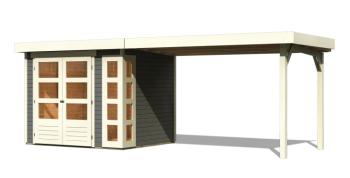 Drevený záhradný domček KERKO 3 s prístavkom 280 Lanitplast