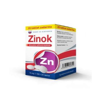 Dobré zo Slovenska Zinok 15 mg tbl 100+20 zadarmo