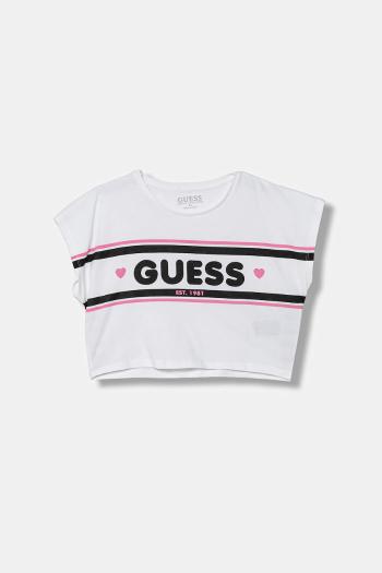 Detské bavlnené tričko Guess biela farba, J5YI11 K8HM4