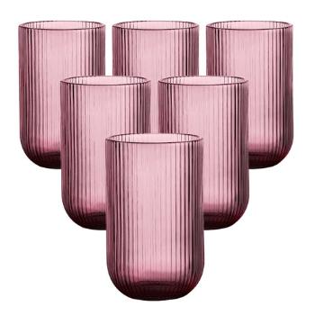 Altom Selena Purple pohár, 430 ml, 6 darabos készlet, rózsaszín