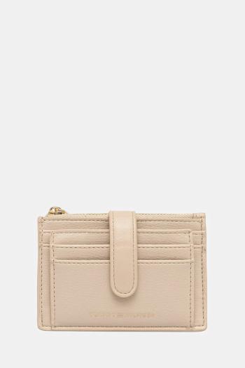 Peňaženka Tommy Hilfiger dámska, béžová farba, AW0AW18027