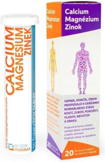 ROSEN PHARMA ZINOK, MAGNESIUM, CALCIUM 20 šumivých tabliet